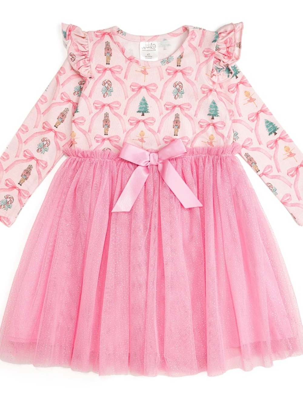 Sweet Wink Nutcracker Trellis Christmas Long Sleeve Tutu Dress
